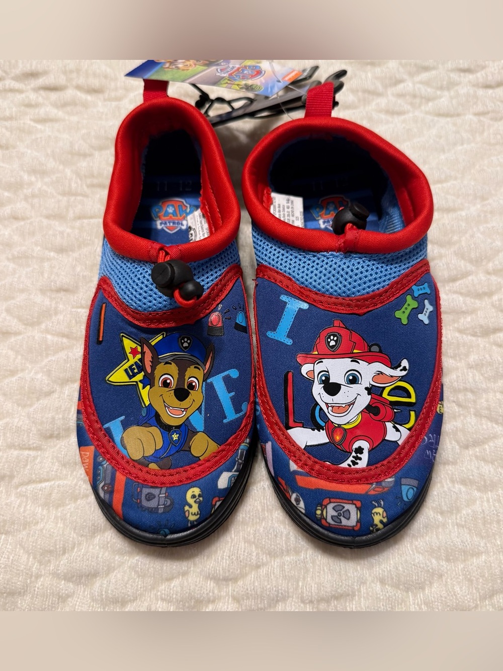 New! Nickelodeon Paw Patrol Water Shoes Kids Size 11/12 Chase Marshall